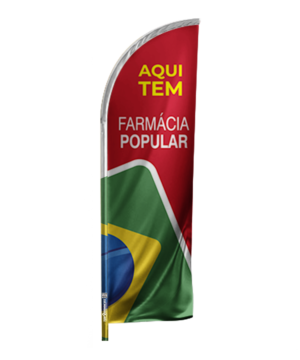 Windbanner completo - Arte Pronta: Farmácia Popular