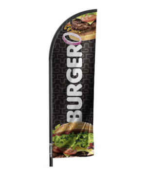 Windbanner completo - Arte Pronta: Burger Hamburgueria
